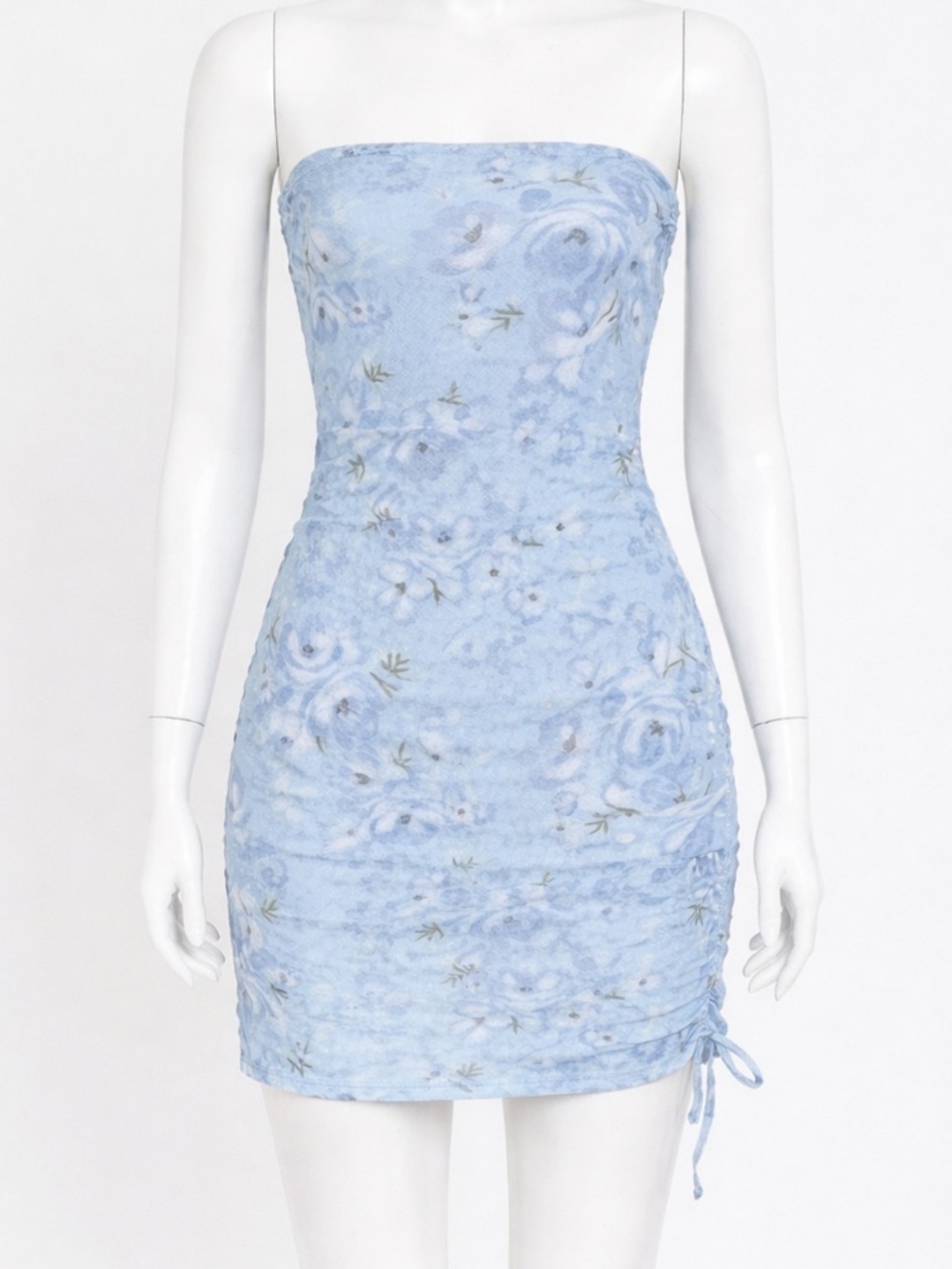 Floral Mesh Tube Dress